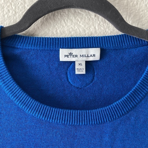 Peter Millar Men’s Sweater Size XL Pima Cotton Merino Wool Blend Top B17 - Picture 3 of 8